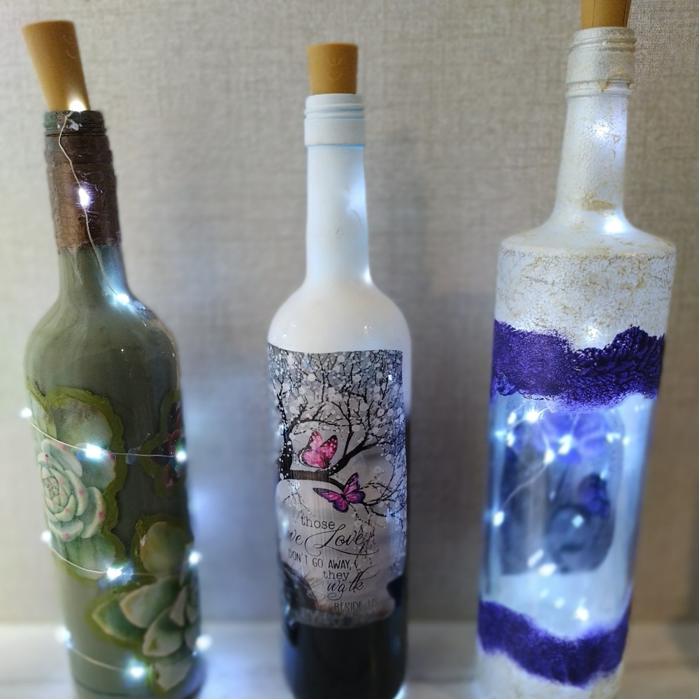 Design painted wine bottles